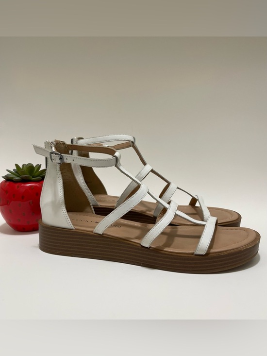 Lucky Brand Shoes - Lucky Brand Women’s Ellian Flatform Wedge  White Sandals Size 8.5 US